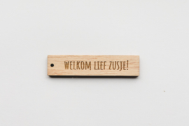 Label 'Welkom lief zusje!' | 10 stuks