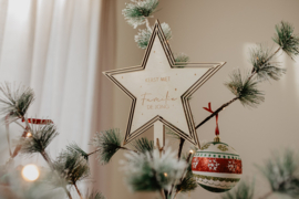 Houten kerstboom piek