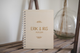 Houten gastenboek | gepersonaliseerd A5