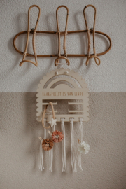 Houten haarspeldjes hanger