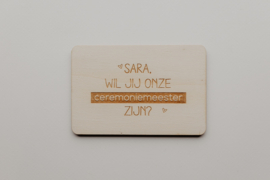Houten kaarten | ceremoniemeester