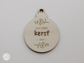 Kerstbal hout | mijn eerste kerst