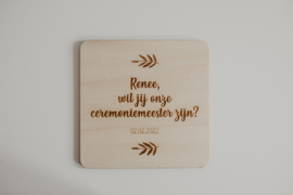 Houten kaarten vierkant | ceremoniemeester