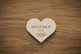 Houten hartjes corsage | ouders