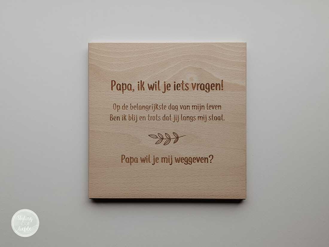 Papa wil je mij weggeven?