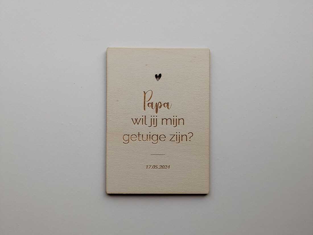 Houten kaart getuigen vragen