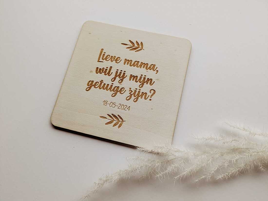 Houten kaart getuigen vragen