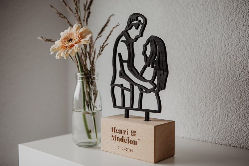 Lijntekening van hout