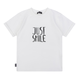 T-shirt 'just smile' - offwhite