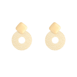 Oorbellen Little Statement - Beige goud