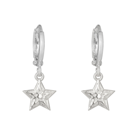 Oorbellen Sparkling Star - Zilver