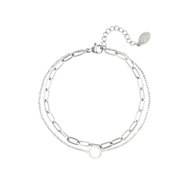Armband Double Twined - Zilver