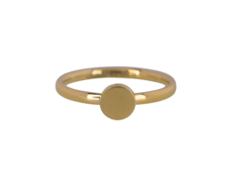 Ring Fashion Seal Medium Gold Steel