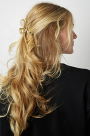 Hair clip bow babe - gold