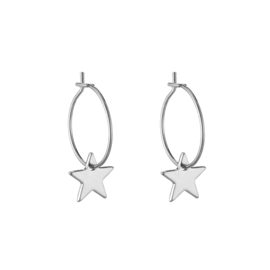 Oorbellen Star - Zilver