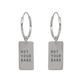 Eline Rosina Not your babe hoops - Zilver