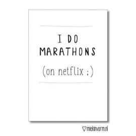 I do marathons - Ansichtkaart