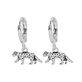 Oorbellen Lucky Leopard - Zilver