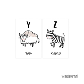 ABC kaarten - Dieren
