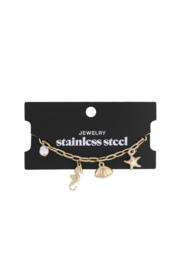 Armband strand bedels - Gold kleur