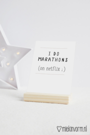 I do marathons - Ansichtkaart