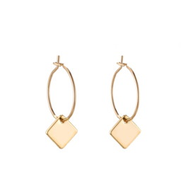 Oorbellen Chic Square - Goud