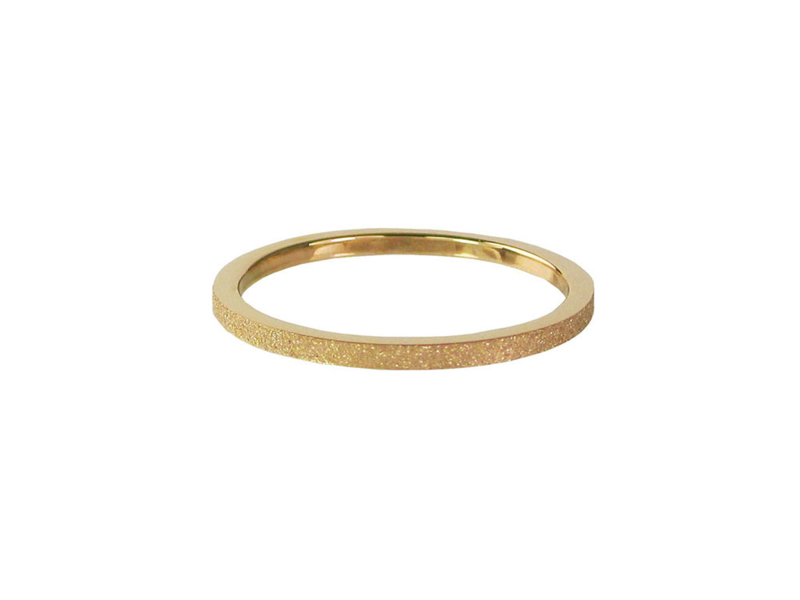 Ring Sanded Gold Steel