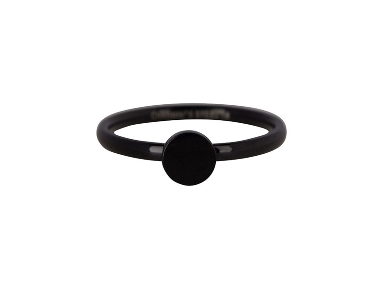 Ring Fashion Seal Medium Black Steel