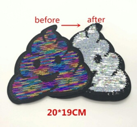 Vlam multicolor/zilver OPSTRIJKBAAR