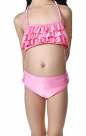 Bikini "ruches" licht roze