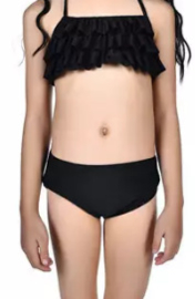 Bikini "ruches" ZWART