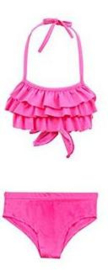 Bikini "ruches"fel Roze