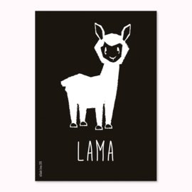 A6 Lama zwart/wit