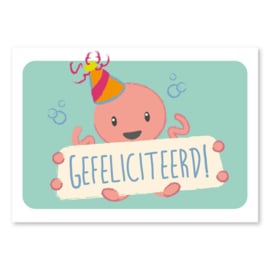 A6 Inktvis 'gefeliciteerd'