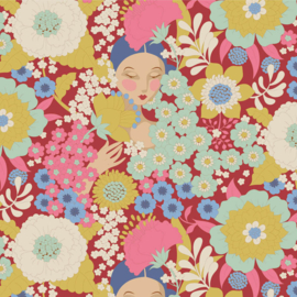 Tilda Wallflower Burgundy 100606