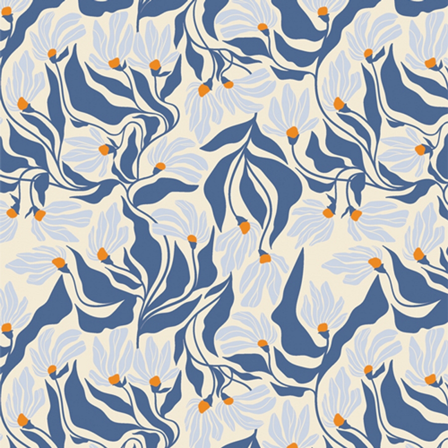 Poplin - CUR8TOR Modernista Wind Dance Azure CUR8MO302