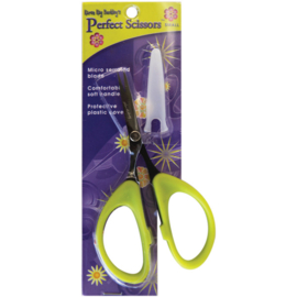 Stofschaartje met gekartelde snijrand 10 cm - 4" groen Perfect Scissors KKB002