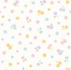 Gathering Sun Tossed Floral - White Maywood Studio MAS11193-W