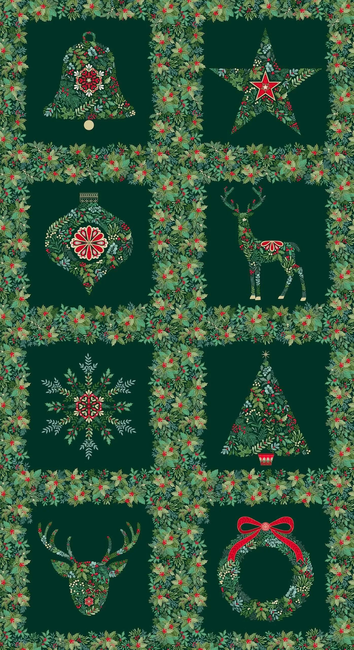 Good Tidings Squares – Green 111-G