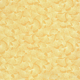 Druckstoff Singapur gelb-weiss Ginkgo 010507462