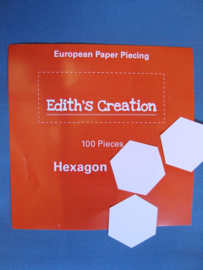 Hexagon 5/8 inch  inhoud: 100stuks  (Edith's Creation of Fabbies)