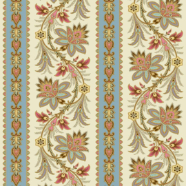 Holbrook Paisley Stripe, Blue 2-1536B