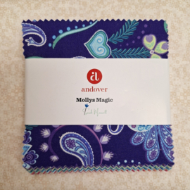 Charm pack Mollys Magic, 12.5x12.5 cm (5"x5")