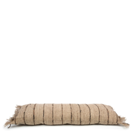 Kussen beige/zwart 35 x 100 cm