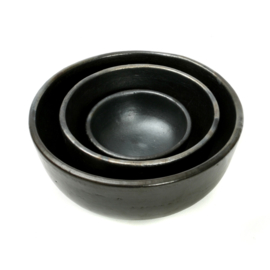 Serveer schaal zwart M - The Burned Bowl