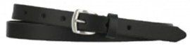 Leren Riem Zwart - 2 cm smal - 100% echt leer