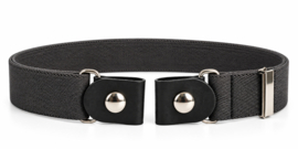 Elastische riem zonder gesp donker grijs  – Comfort en perfecte pasvorm