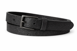 Zwarte Leren Dames Riem met Print – 3 cm Breed Casual & Nette Riem