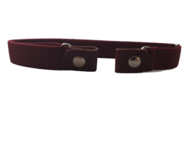 Elastische riem zonder gesp bordeaux rood