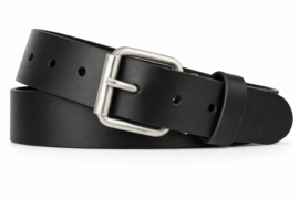 Leren dames en heren riem wit 4 cm – rolgesp stoer & casual